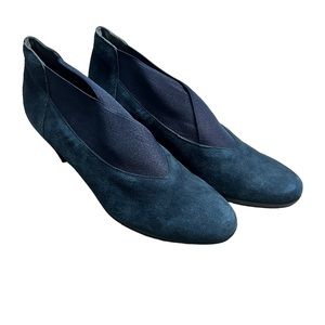 Munro NEW navy women’s Francee suede ankle booties SZ 9.5 N